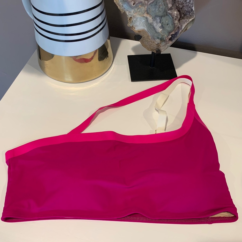 EUC – Summersalt – The Fused Sidestroke Bikini Top – Pink – Size 8